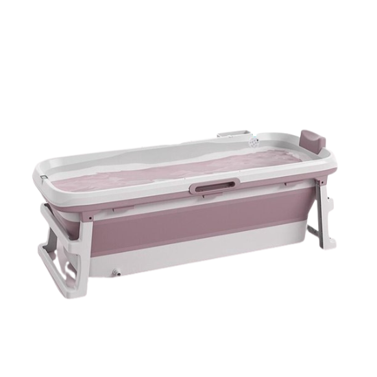 Livista Opvouwbaar Bad voor in douche XL (Roze) - Inclusief Thermometer & Onderwater LED Lichten - Volwassenen