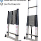 Truskore® Telescopische ladder 2.0 meter - Aluminium - Professionele Vouwladder - Telescoop ladder - Stevig & Vertrouwd - Soft Close - Volgens EU en NL veiligheidsnormen