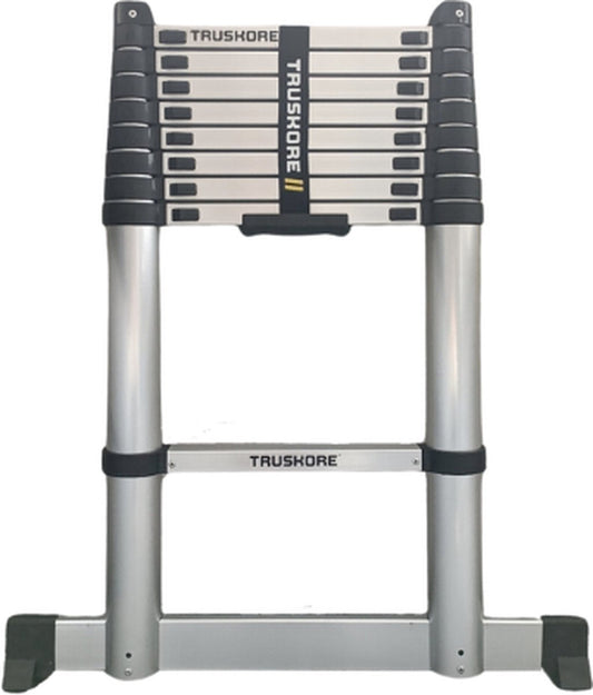 Truskore® Telescopische ladder 2.0 meter - Aluminium - Professionele Vouwladder - Telescoop ladder - Stevig & Vertrouwd - Soft Close - Volgens EU en NL veiligheidsnormen