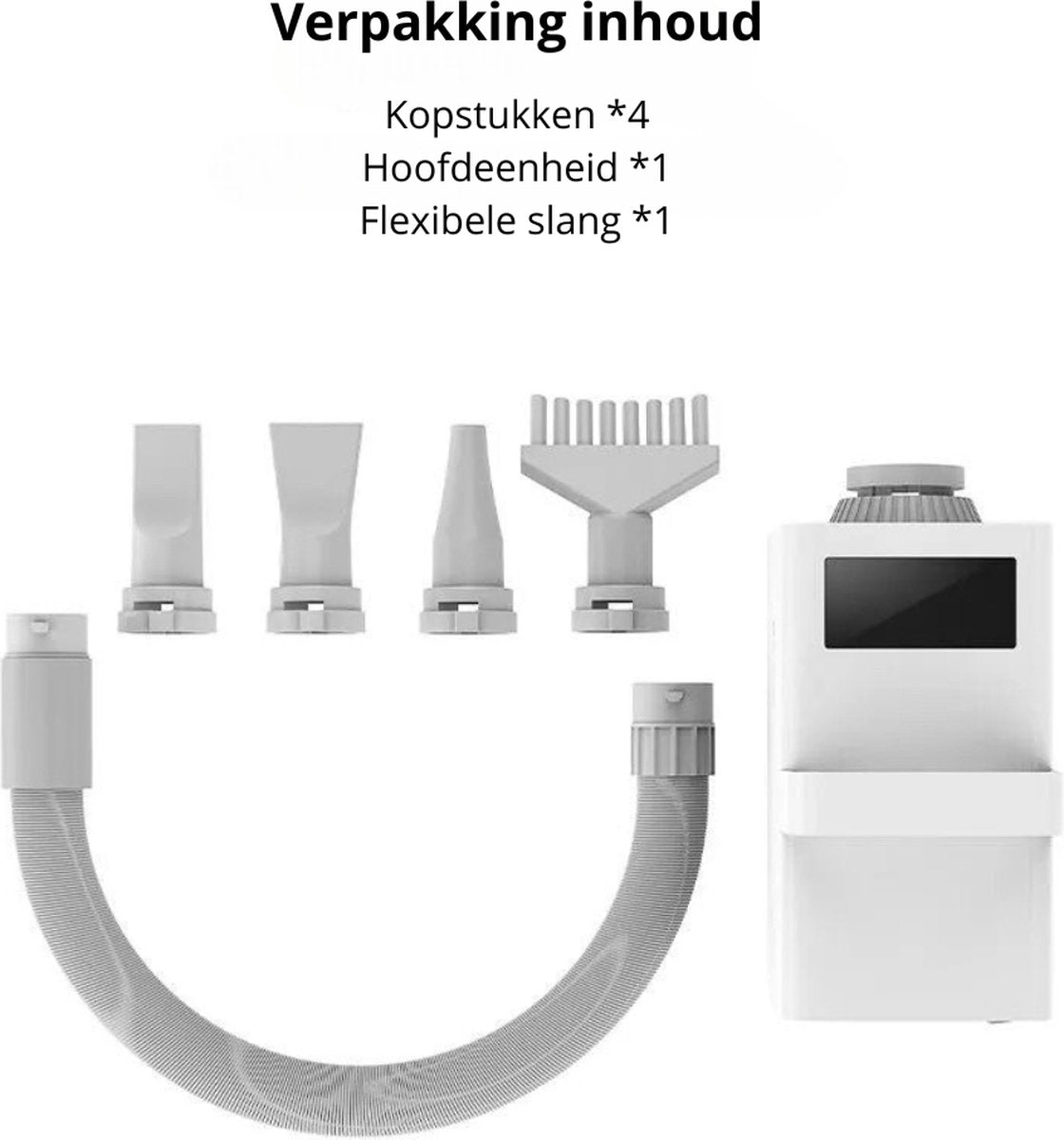 Livista Professionele Hondenföhn - Waterblazer voor Hond - met 4 Opzetstukken - Honden Droger - Stil Design - 3200W