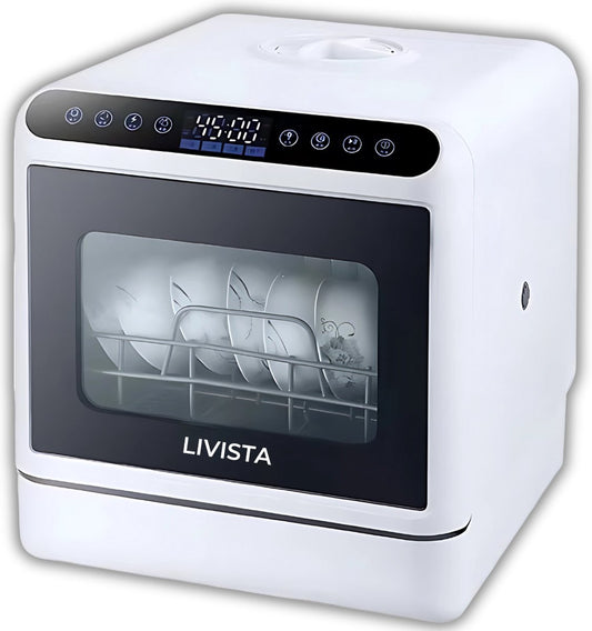 Livista Mini Vaatwasser - Vaatwasser - Vaatwasser Vrijstaand - Afwasmachine - Camping Vaatwasser - Wit