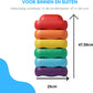Livista Stapelstenen - Balanceerstenen - regenboog - 6 stuks - Balans speelgoed - Vierkant