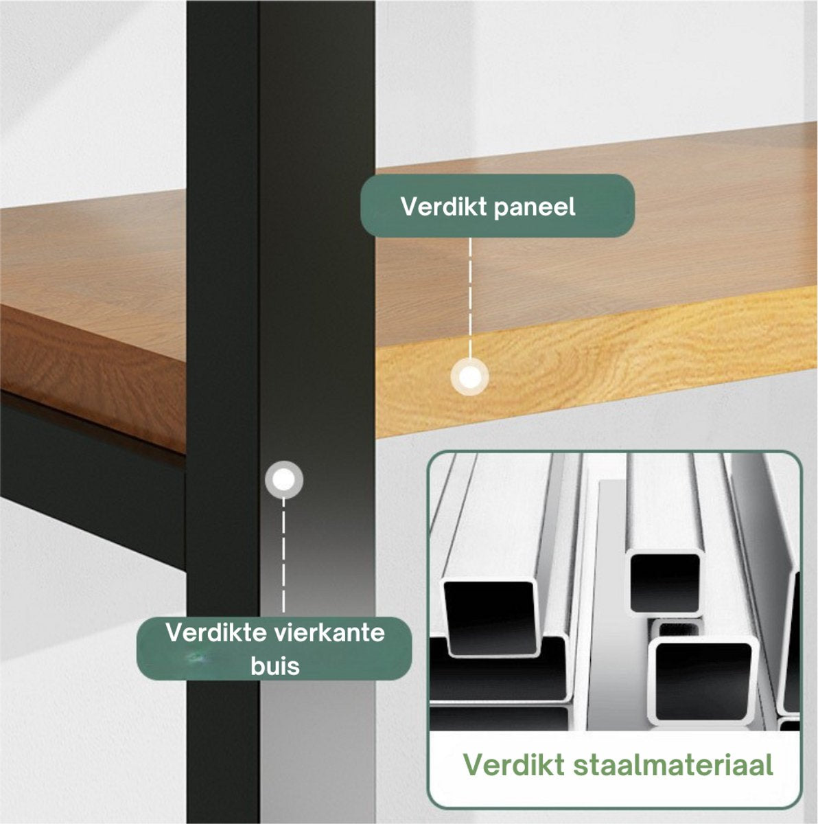 Livista® Wasmachine Kast - 3-Laags Opslagrek - Ruimtebesparende Wasruimte Organizer - 181x60x70 CM - Zwart