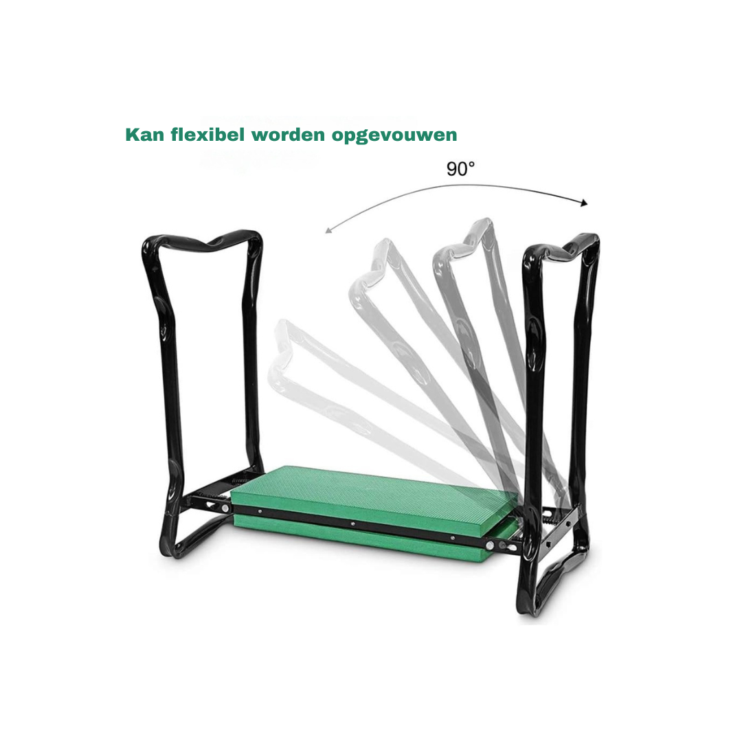Livista Kniebank Tuinkruk – Opvouwbaar Kniebankje - Kniesteun en Knielkussen – Tuin Kniekussen en Zitbank - Metaalframe – Comfortabel en Duurzaam