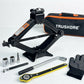 Truskore Autokrik - Schaarkrik Set - Garagekrik - Hydraulische Krik - Gereedschapsset - Incl Opbergtas - 2000 kg Hefvermogen - Zwart