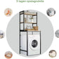 Livista® Wasmachine Kast - 3-Laags Opslagrek - Ruimtebesparende Wasruimte Organizer - 181x60x70 CM - Zwart