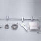 Livista® - Douche Set - Regendouche en Handdouche - Verstelbare Hoogte 75-105 cm - Vierkant Design - Electroplated Zilverkleurige Afwerking - Duurzame Messing Omsteller voor Badkamer