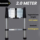 Truskore® Telescopische ladder 2.0 meter - Aluminium - Professionele Vouwladder - Telescoop ladder - Stevig & Vertrouwd - Soft Close - Volgens EU en NL veiligheidsnormen