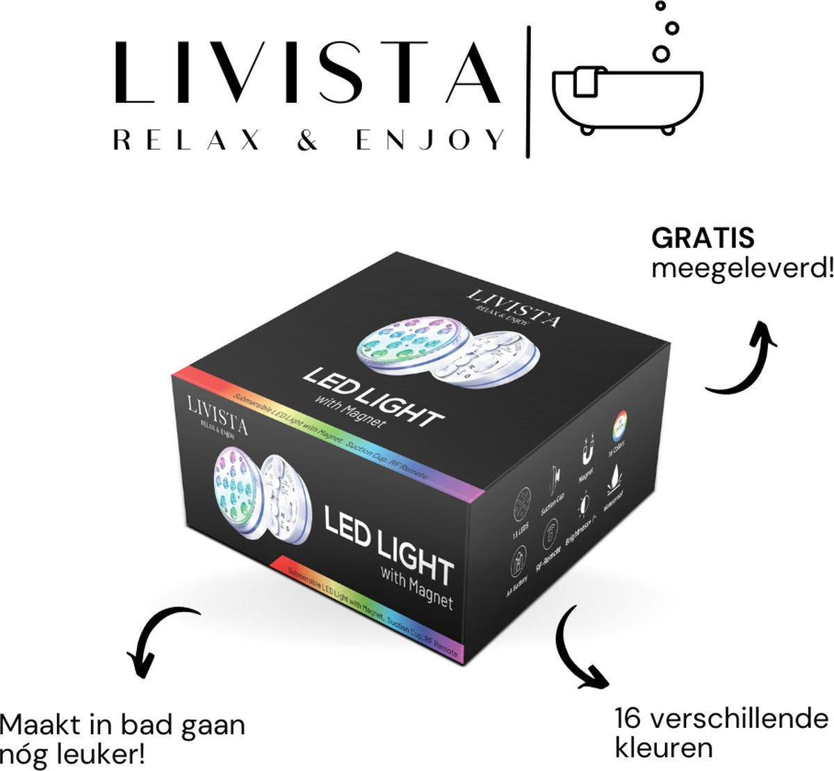 Livista Opvouwbaar Bad XL (Roze) - Inclusief Thermometer & Onderwater LED Lichten