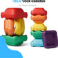 Livista Stapelstenen - Balanceerstenen - regenboog - 6 stuks - Balans speelgoed - Vierkant