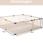 Livista Grondbox baby - Inklapbare box - Speelbox - Playpen baby - Babypark - Kruipbox – Kinderbox – Baby box – Blauwe Connectoren - Slim Kliksysteem - Hout - 170x170x61 CM