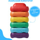 Livista Stapelstenen - Balanceerstenen - regenboog - 6 stuks - Balans speelgoed - Vierkant