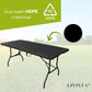 Livista® Klaptafel - Inklapbare Tafel - 120 x 60 cm - Vouwtafel - Antislip en Weerbestendig - Zwart