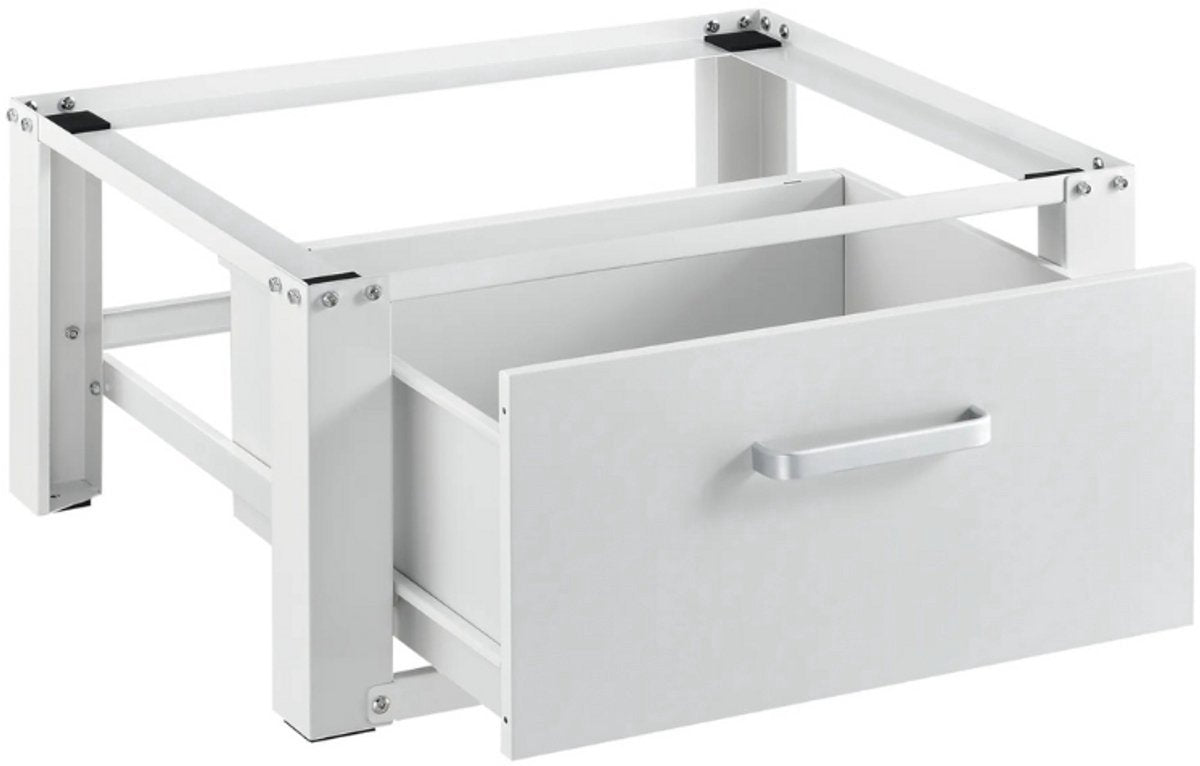 Livista Wasmachine onderkast met lades - Wasmachine kast - Opbergkast - Wasmachine onderkast - 63x54x31 cm - Wit