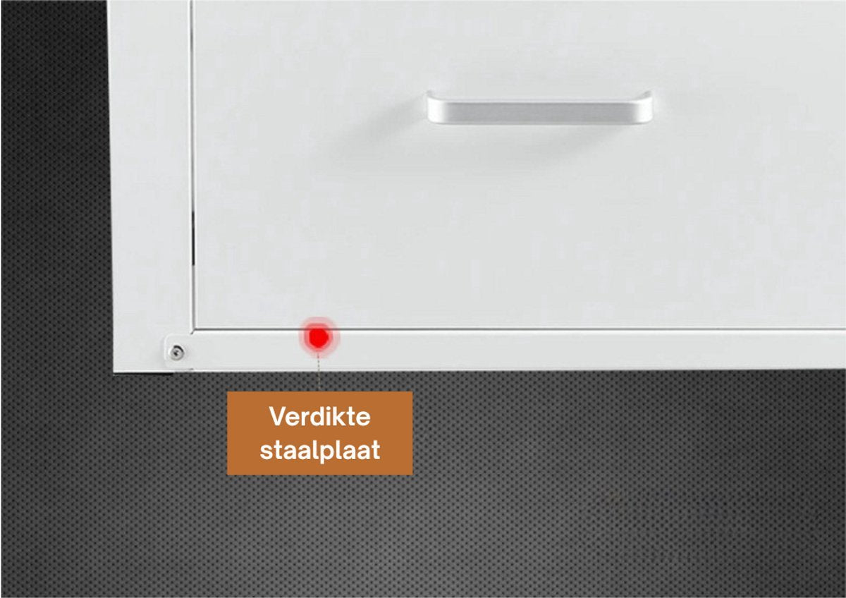 Livista Wasmachine onderkast met lades - Wasmachine kast - Opbergkast - Wasmachine onderkast - 63x54x31 cm - Wit