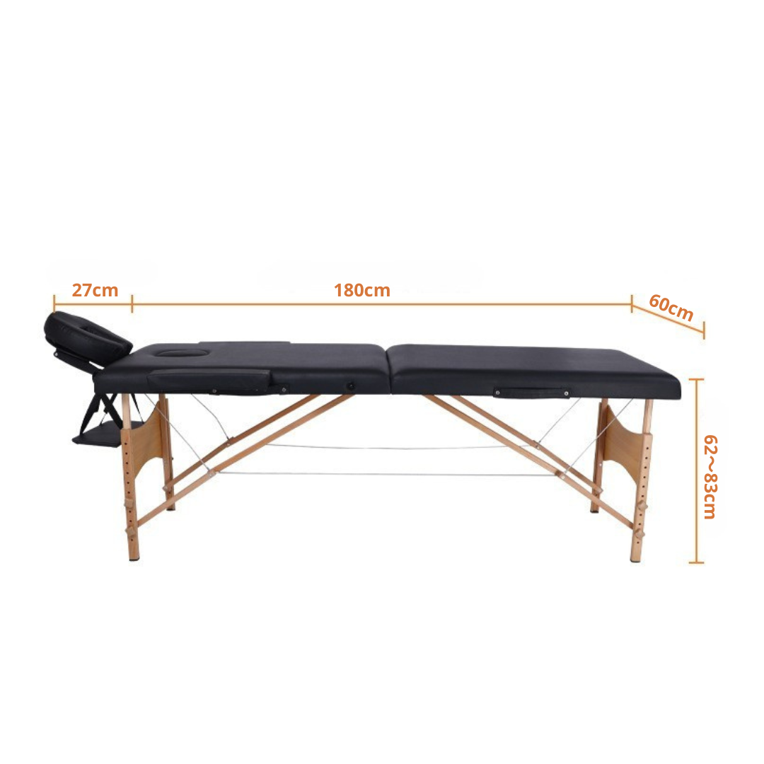 Livista® Multifunctioneel Massagetafel - Opvouwbaar - Poten van beukenhout - Hoogwaardig schuim - In hoogte verstelbaar (62-83 cm) - Draagvermogen 250 kg - Schoonheidsbed - Inclusief opbergtas