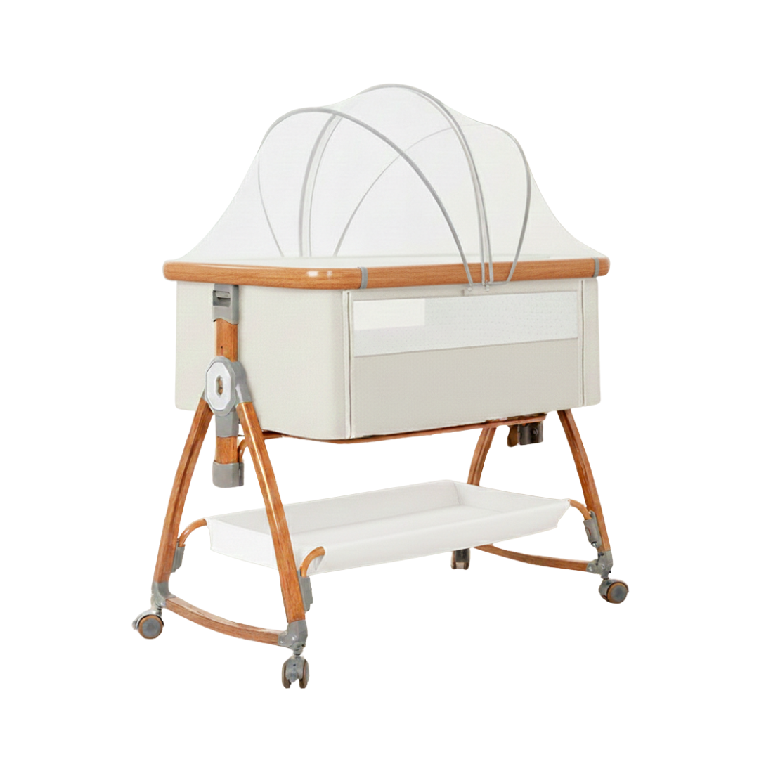 Livista® 3-in-1 Babybed – 6 Hoogtestanden – Co-Sleeper – Meergroeibed – 5° Hellingshoek – Met Wielen en Slot – Beige