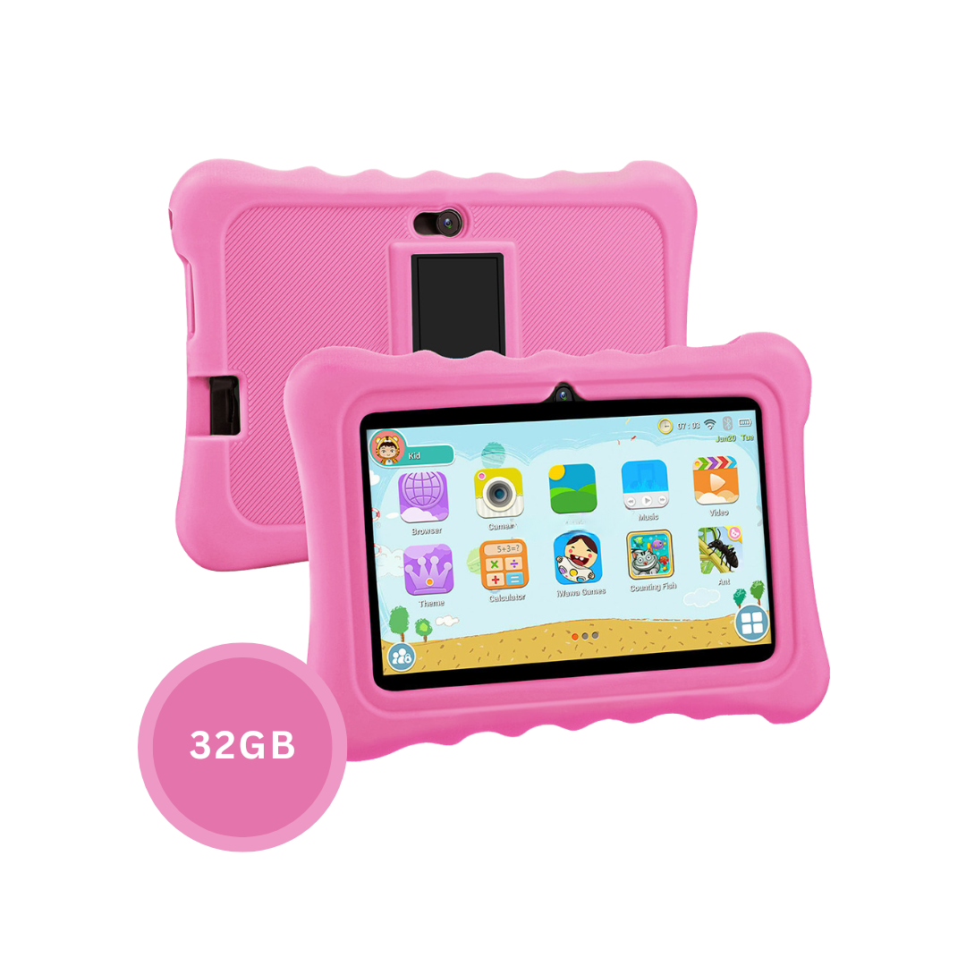 Livista Kindertablet – 32GB – 4000 mAh Batterij – Android 8.1 – 7 Inch – Educatieve Spelletjes – Ouderlijk Toezicht – Roze
