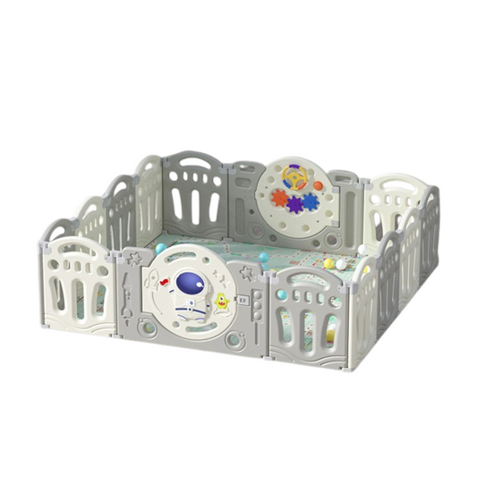 Livista Grondbox Baby –160x153x49cm – 12+2 Panelen – Inklapbare Speelbox – Met Zuignappen – Inclusief Kruipmat & Speelballen – Veilig Kinderbox Playpen