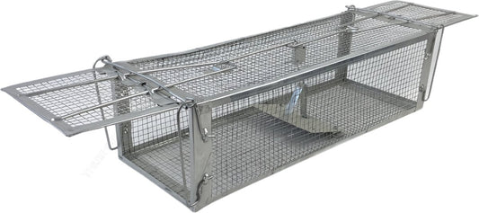 Livista Rattenval - Voor Rattenvergif - Rattenkooi - Rattenvangkooi - Voor buiten - Vangkooi - Kist - Ongedierte bestrijding - Muizenval - Voor Muizengif - Diervriendelijk - 42x14x11cm