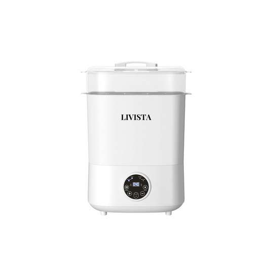 Livista® - 5-in-1 Babyfles Sterilisator en Warmer – Slimme Stoomsterilisator – Flesverwarmer, Fopspeen Sterilisator en Droger – Wit