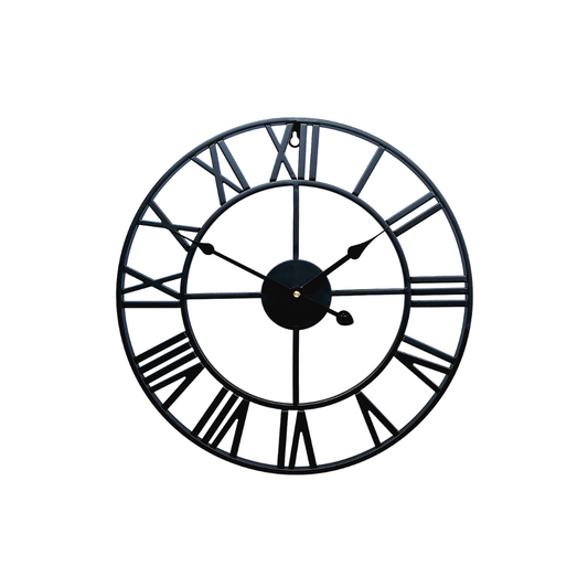 Livista® - Wandklok van Hoge Kwaliteit – Industriële Stijl – Moderne Klok – Stille Uurwerk – Diameter 40 cm – Metaal – Zwart