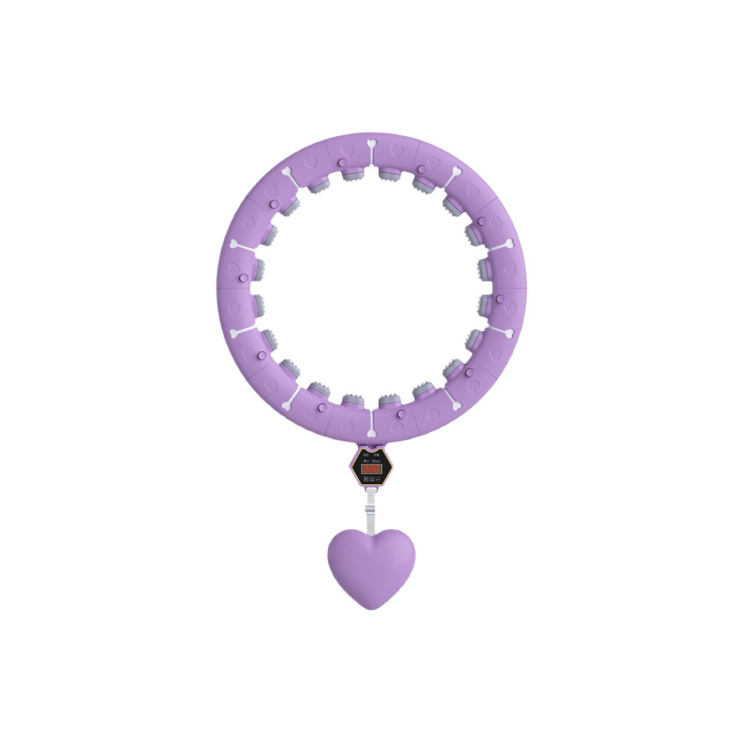 Livista® Slim & Fit Fitness Hoepel – Met Masserende 360° Noppen – Slimme Calorie Telling – Stillere Training – Verstelbare Intensiteit – Paars