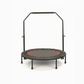 Livista Fitness Trampoline – Ø122 cm – Verstelbare Handgreep – Antislip Zuignappen – Krachtige Veren – Max. 200 kg – Voor Binnen & Buiten – Zwart/Rood
