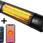 Livista Slimme Terrasverwarmer - Heater Elektrisch - 2000W - Heater - Bediening met App of Afstandsbediening - Muur Montage - Binnen en Buiten - Zwart