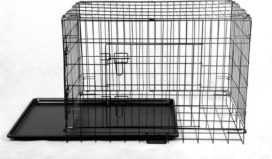 Livista® - Metalen Hondenkennel XL – Inclusief PVC Lade – Met Handgrepen – 2 Deuren – Duurzaam en Praktisch – 107x76x68cm