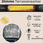 Livista Slimme Terrasverwarmer - Heater Elektrisch - 2000W - Heater - Bediening met App of Afstandsbediening - Muur Montage - Binnen en Buiten - Zwart