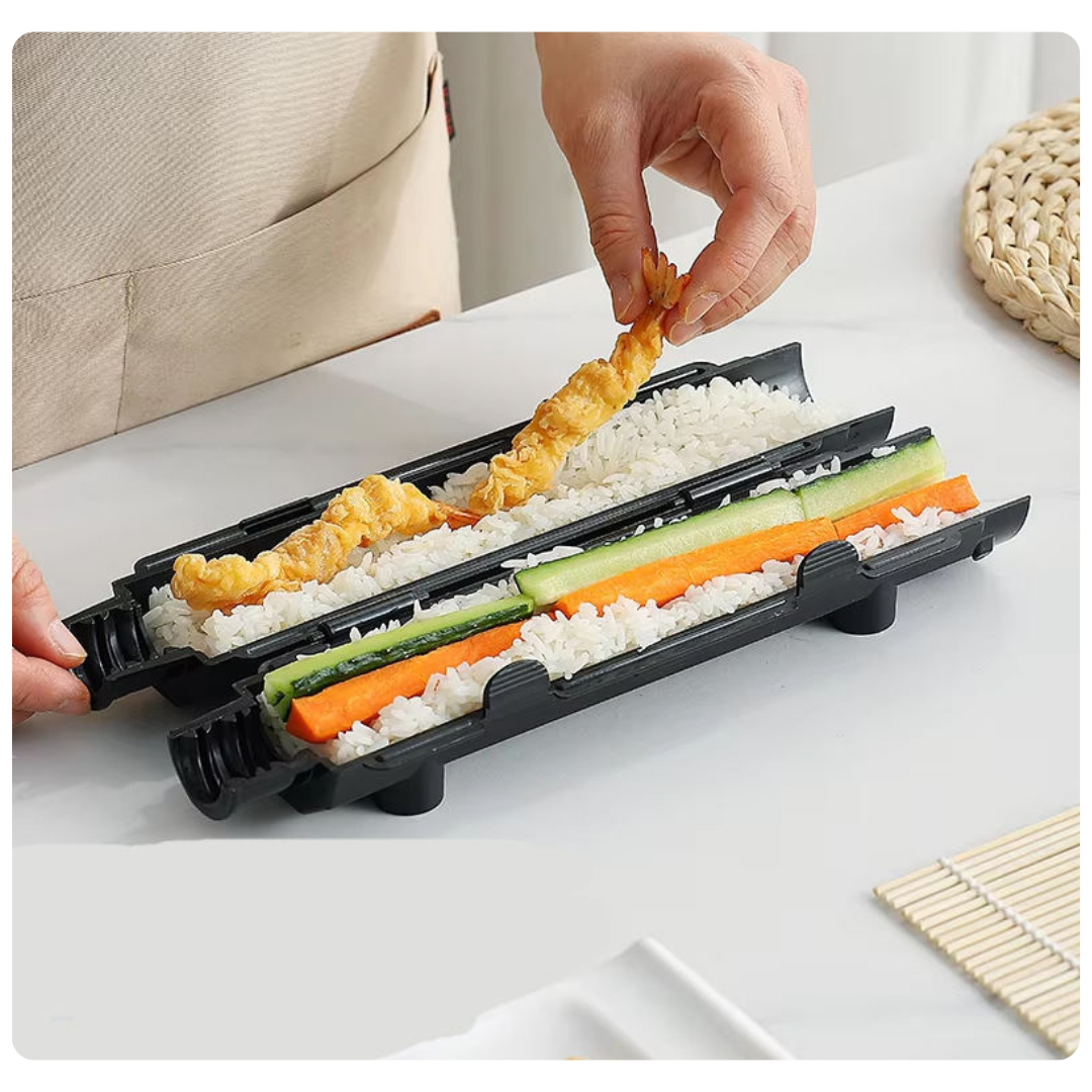 Livista Sushi Maker Set – Complete Sushi Set met Sushirol, Bamboematten, Sushi Mallen en Accessoires – 5 Paar Eetstokjes – Thuis Sushi Maken