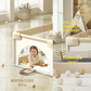 Livista Grondbox Baby - 120x160cm - Met Speelmat, 60 Speelballen, 2 Trekringen - Kinderbox - Speelbox - Playpen - Met Draagtas - Beige
