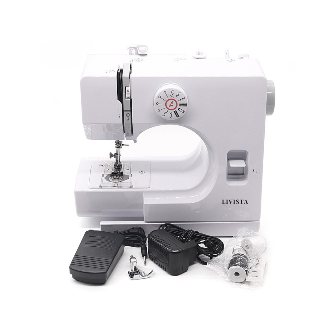 Livista® Naaimachine – 12 Stiksels – Dubbelzijdig Naaien – LED-verlichting – 2 Snelheidsstanden – Wit
