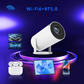 Livista Smart Mini Beamer – 4K Ondersteuning – Android 13 – WiFi 6 & Bluetooth 5.0 – Auto Keystone – Draagbare HD Projector – Voor Thuisbioscoop, Gaming & Presentaties – Geschikt voor IOS en Android – Wit