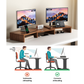 Livista Monitor Verhoger & Standaard – Geschikt voor 1 of 2 Schermen – Verstelbaar Bureau Organizer – Bruin
