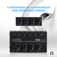 Livista Audio Versterker 4 Kanaals – Hoofdtelefoonversterker – Audio Splitter 4 Weg – 6,35 mm Jack – Microfoon & Instrument Versterker – Studio Audio Hub