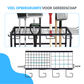 Livista Gereedschapsrek – Gereedschap Organizer voor Tuingereedschap – Opbergrek – Met Verplaatsbare Haken – Max. 60 kg – voor Garage, Schuur en Berging