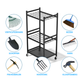 Livista Verrijdbaar Gereedschapsrek – Gereedschap Organizer voor Tuingereedschap – Max. 53 kg – Verplaatsbare Haken – 360° Wielen – voor Garage, Schuur en Berging