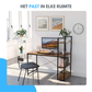 Livista Bureau – 120x60x70 cm – Computertafel met Opbergplank – Metaal & Hout – Industrieel Design – Ideaal voor Werkruimte – Hoogwaardige Kwaliteit – Donker houtbruin