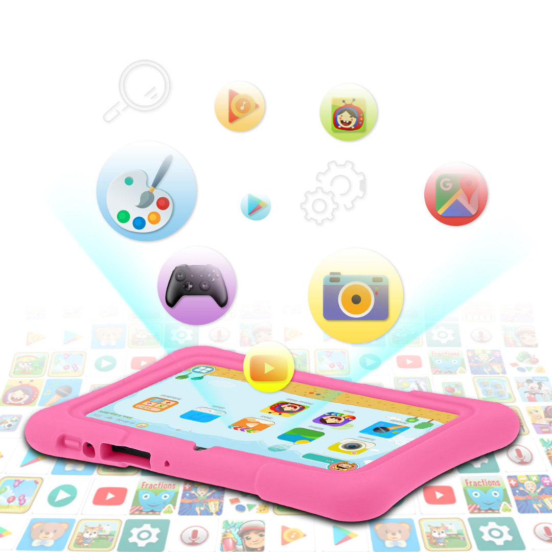 Livista Kindertablet – 32GB – 4000 mAh Batterij – Android 8.1 – 7 Inch – Educatieve Spelletjes – Ouderlijk Toezicht – Roze