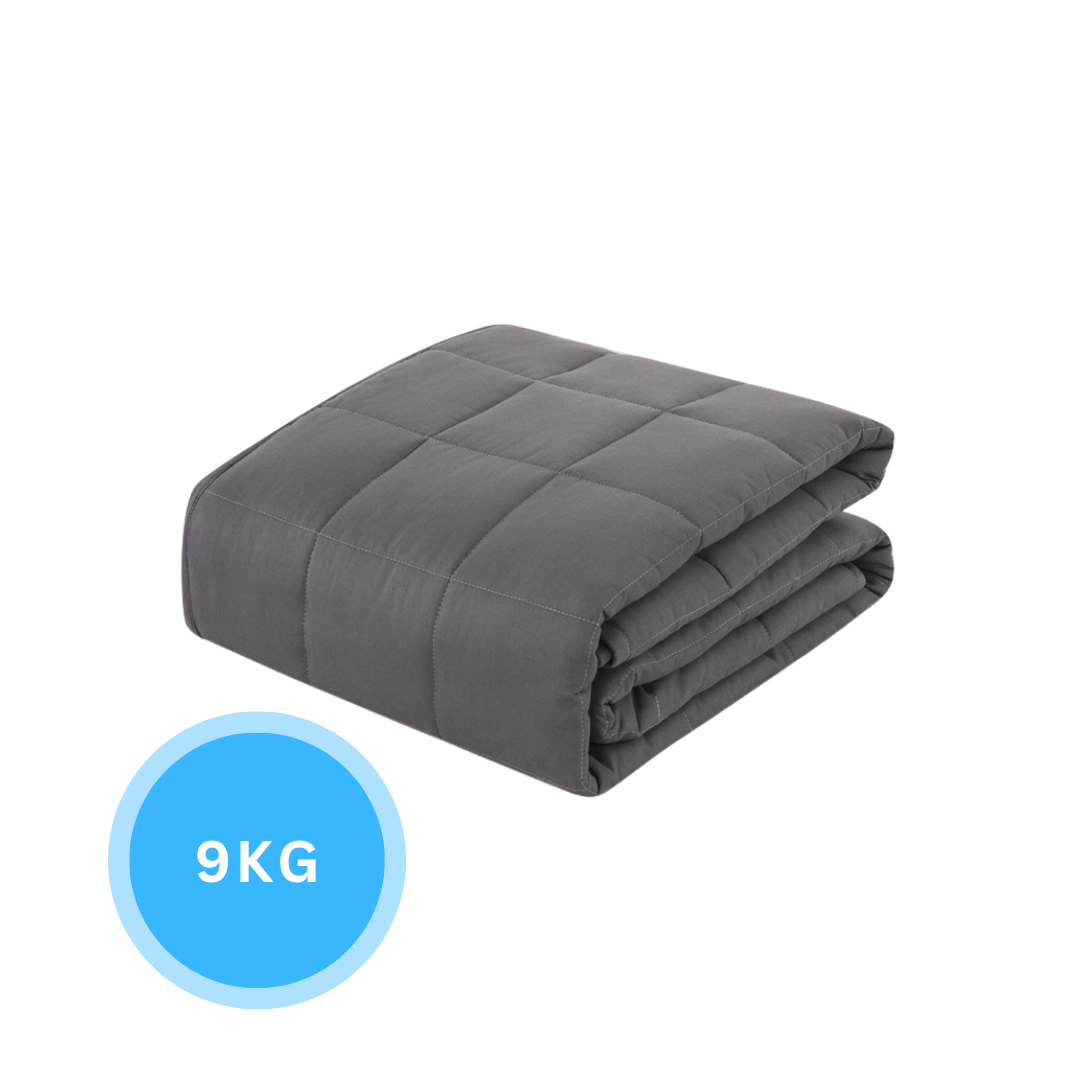 Livista Verzwaringsdeken 9 kg – 155x200 cm – Zacht & Ademend – Grijs-Zwart – Voor Volwassenen