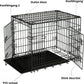 Livista® - Metalen Hondenkennel XL – Inclusief PVC Lade – Met Handgrepen – 2 Deuren – Duurzaam en Praktisch – 107x76x68cm