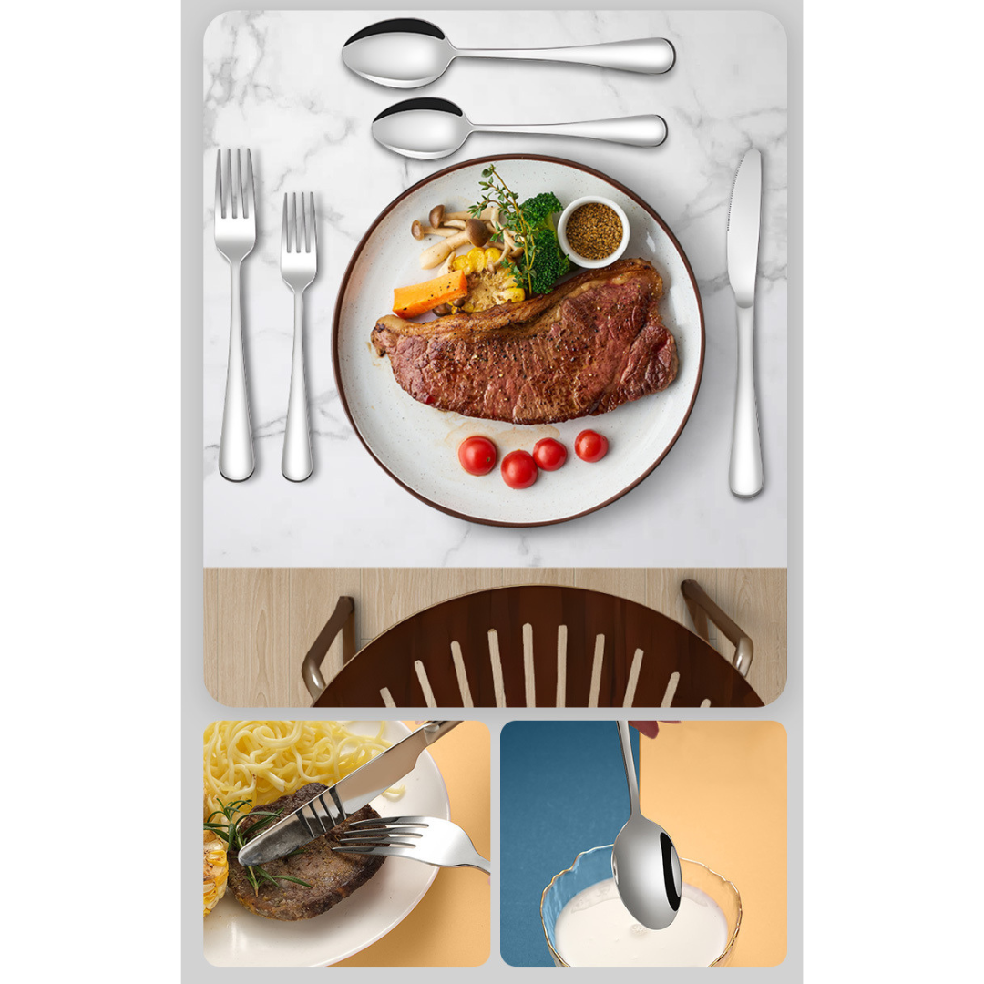 Livista® Zilverkleurige Bestekset – Mes, Vork en Lepel – Roestvrij Staal – Elegant & Duurzaam Ontwerp – 36 Stuks – Set voor 6 Personen