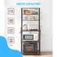 Livista Keuken Opbergrek – 6-laags – Met 6 S-haken – Staal & Houtlook – Stevig en Stabiel – 167x60x40cm