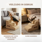 Livista Hondentrap – 3 Treden – Hondentrap voor Bank en Bed – - Honden Opstapje – Antislip – Comfortabel Schuim 30D – Afneembare Wasbare Hoes – Beige