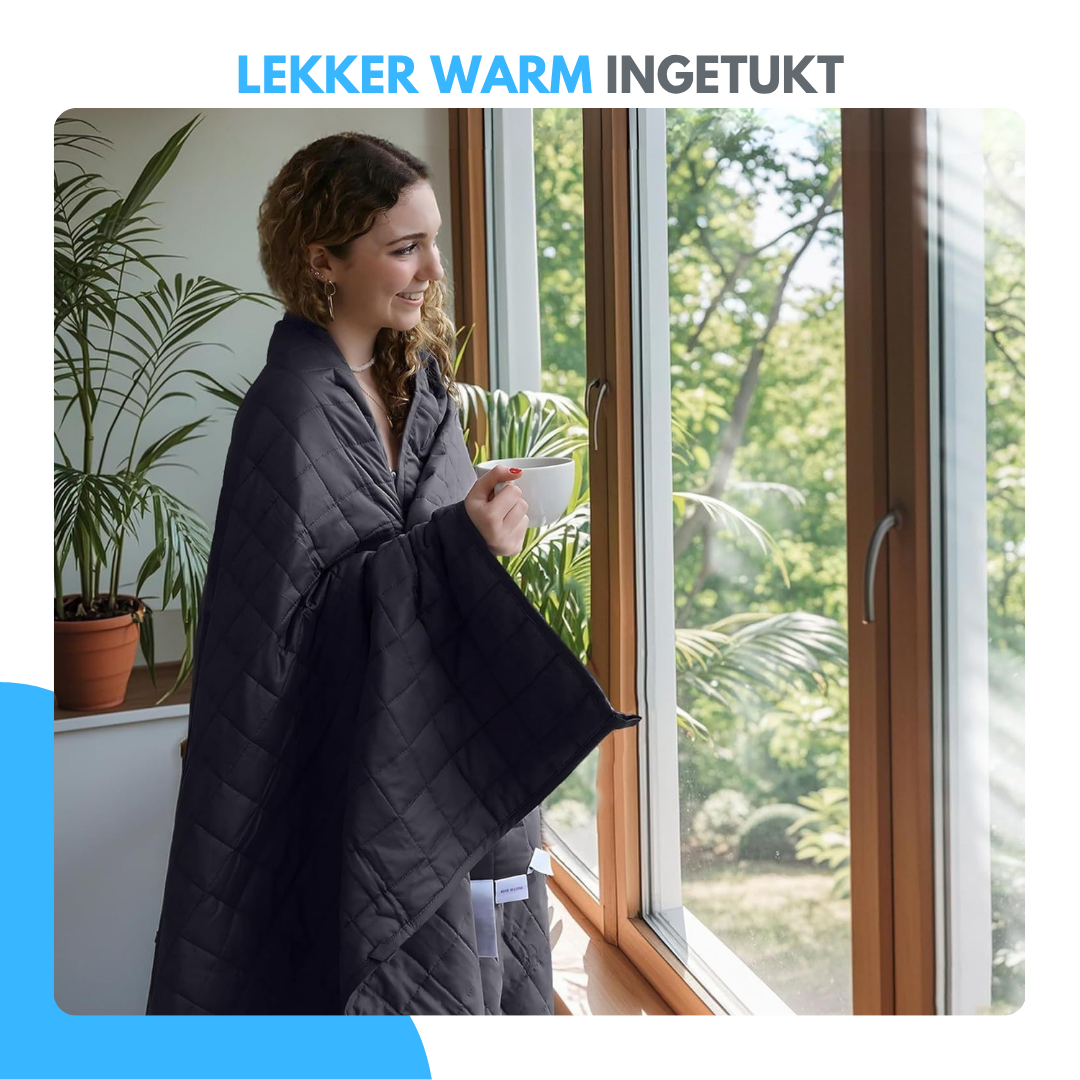 Livista Verzwaringsdeken 9 kg – 155x200 cm – Zacht & Ademend – Grijs-Zwart – Voor Volwassenen