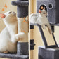 Livista Krabpaal voor zware katten - Hoge krabpaal - Krabpaal boomstam - Krabpaal voor grote katten - Kat toren - Krabpaal plafond - Stevige krabpaal - Krabpaal voor katten - XXL - Katten verblijf