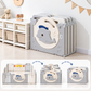 Livista Grondbox Baby –156x156x61cm – Inklapbare Speelbox met Walvisthema – 12+2 Panelen – Verstelbare Basketbalring – Met Zuignappen – Inclusief Kruipmat – Veilig Kinderbox Playpen