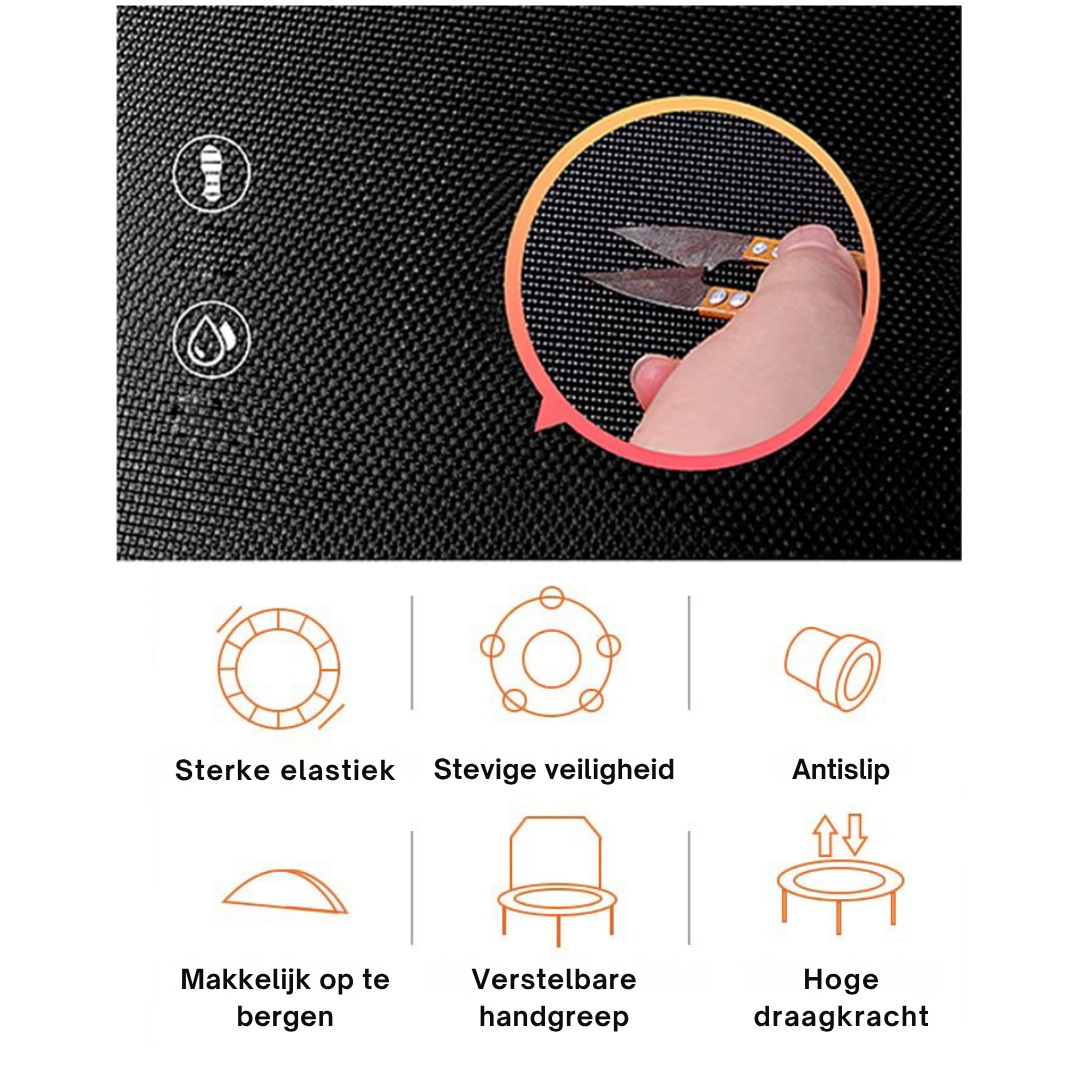 Livista Fitness Trampoline – Ø122 cm – Verstelbare Handgreep – Antislip Zuignappen – Krachtige Veren – Max. 150 kg – Voor Binnen & Buiten – Zwart